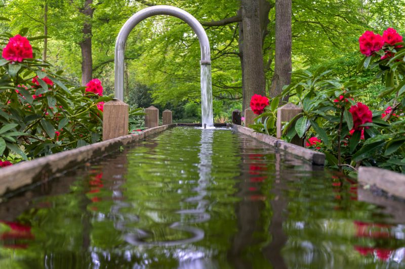 Elegant Water Features in Spring